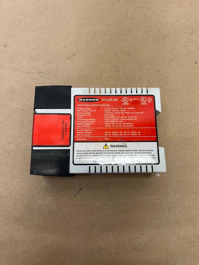 Used Banner ES-UA-5A Safety Relay
