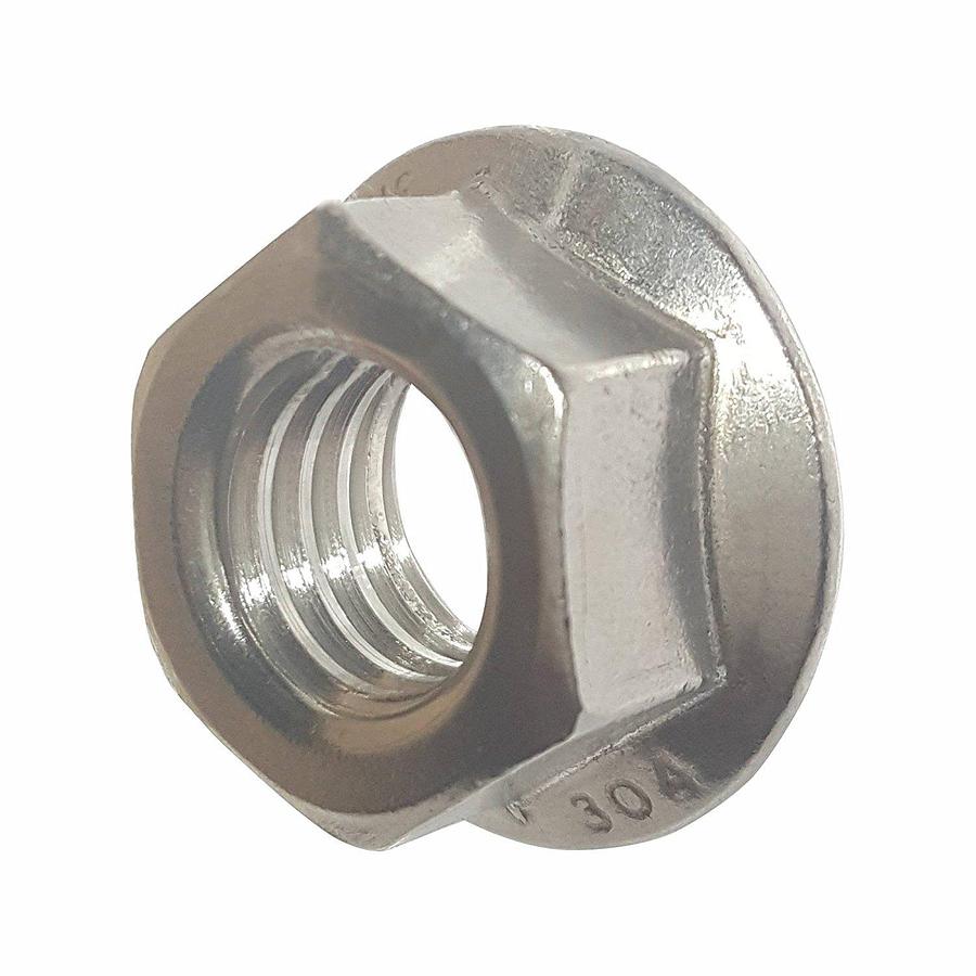 Stainless Steel Hex Flange Lock Nut - Lot of 70