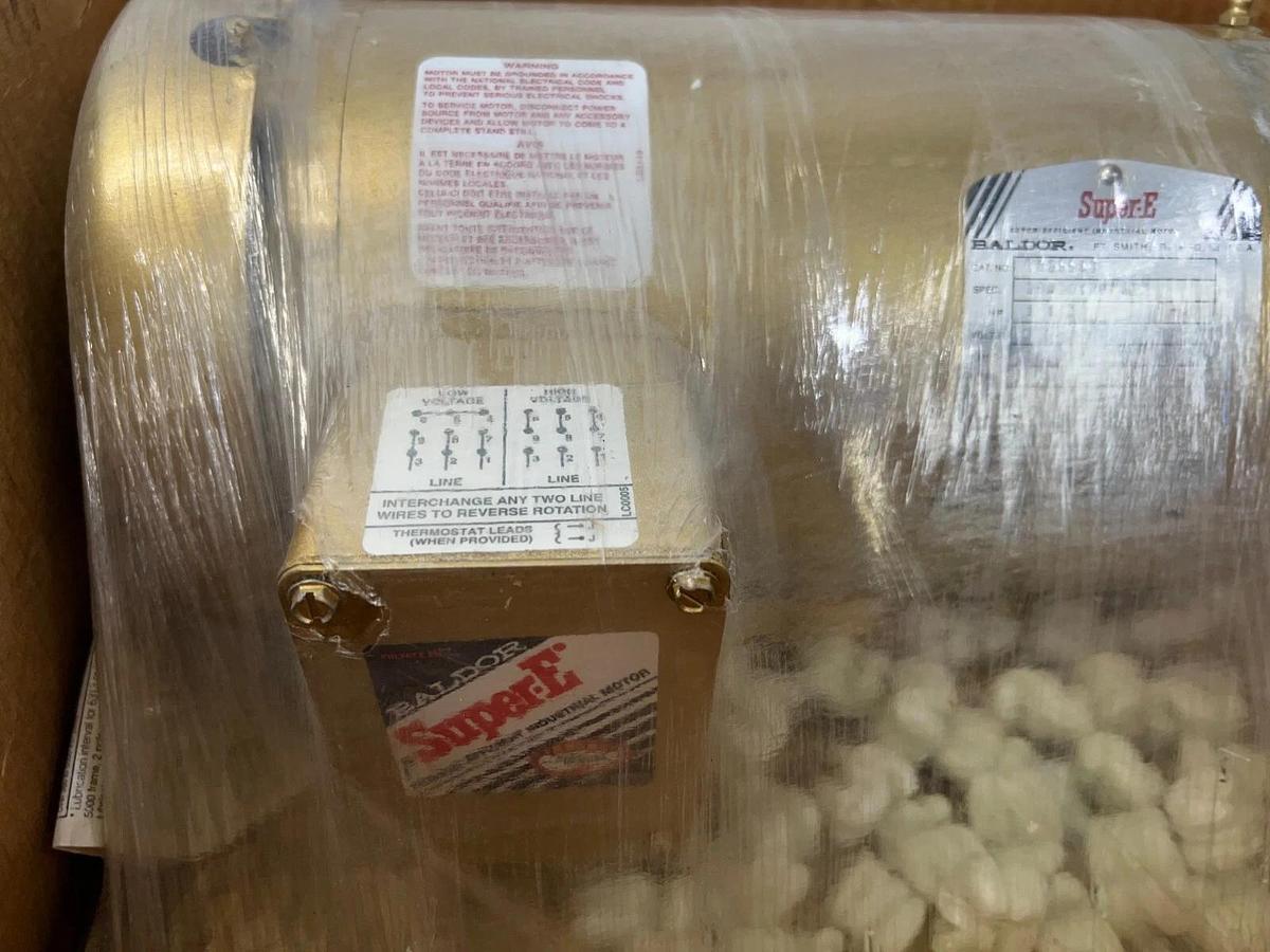Used Baldor Reliance EM3554T General Purpose Motor 1-1/2HP 1740RPM 3PH 60Hz, 230/460V