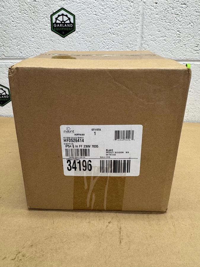 Used NVent Hoffman HF0526414 Side-Mount Filter Fan IP54 5 in FF 230V 7035 *NEW*