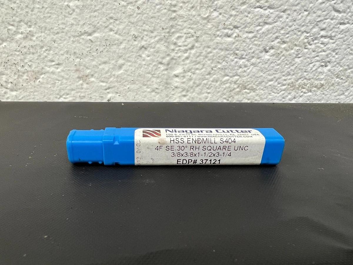 Used Niagara Cutter HSS Endmill S404 RH Square UNC 3/8x3/8x1-1/2x3-1/4