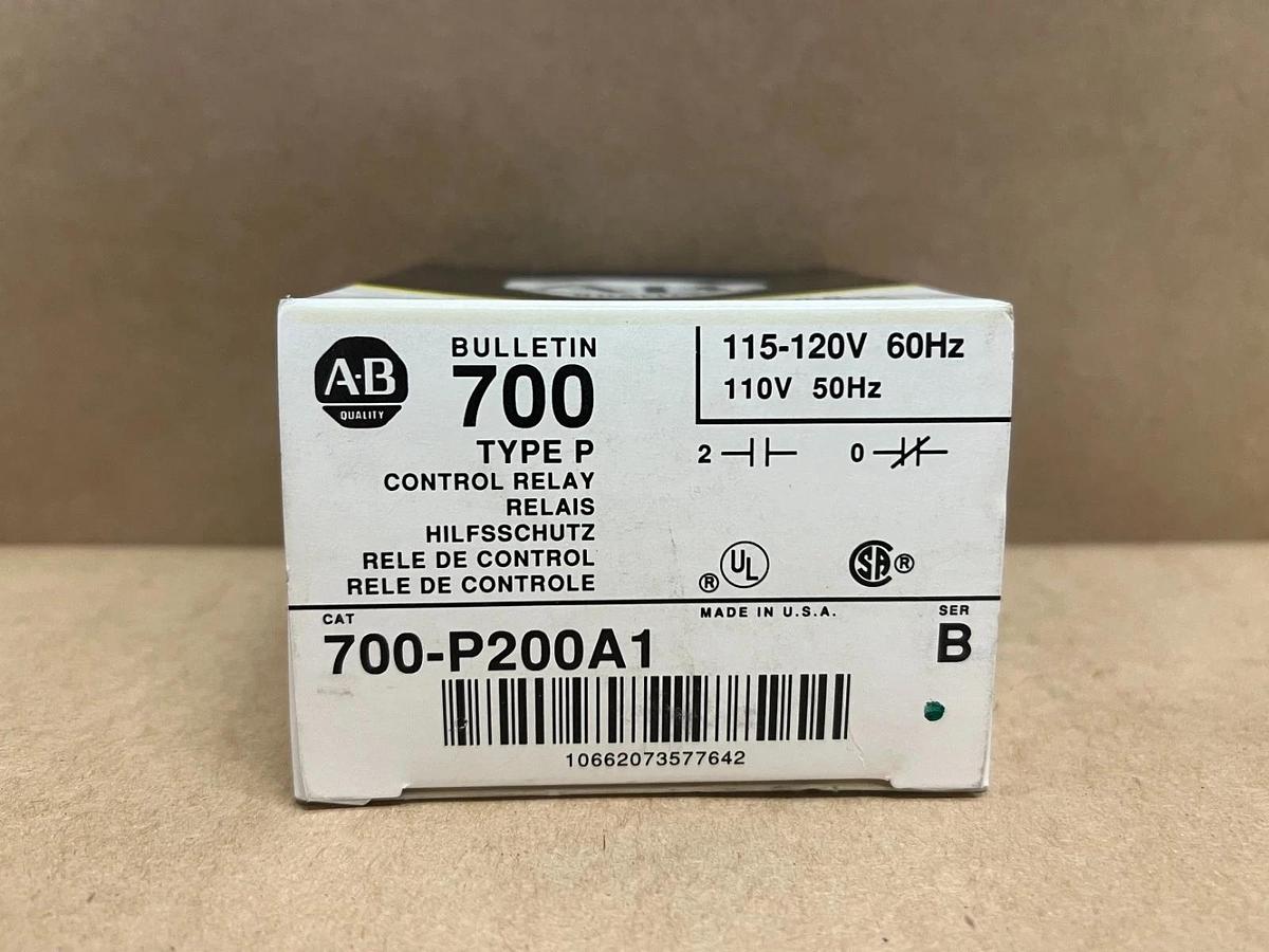 Used Allen Bradley 700-P200A1 Ser. B, Type P Control Relay *NEW*