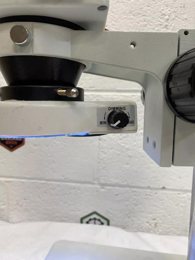 Used AmScope Binocular Compound Microscope, WF10X/20 Lens, LED 80-AG Dimming Light