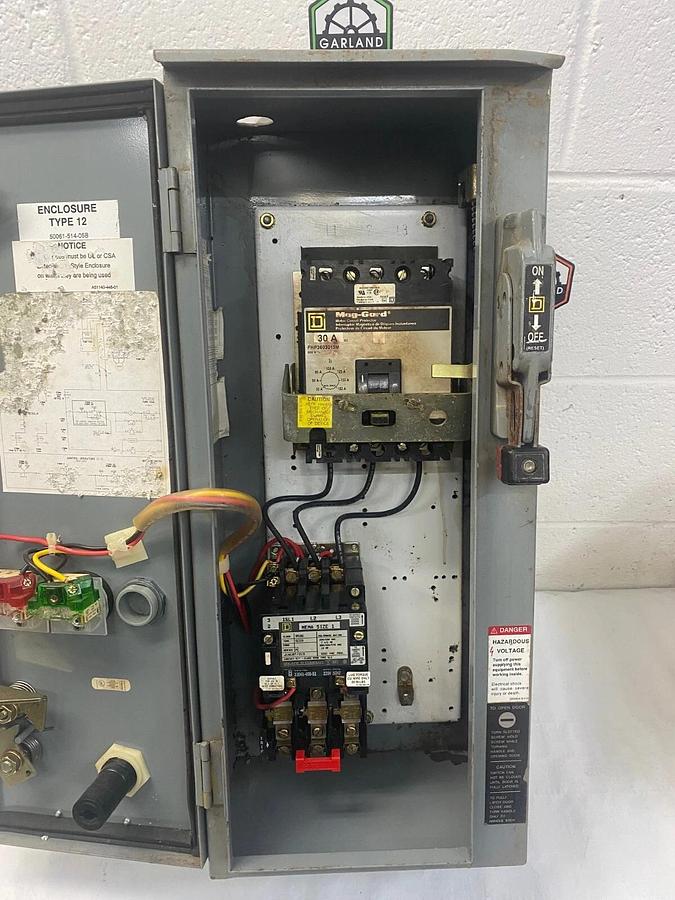 Used Square D 8539 SC54 A Ser D Combination Starter Motor Circuit Protector