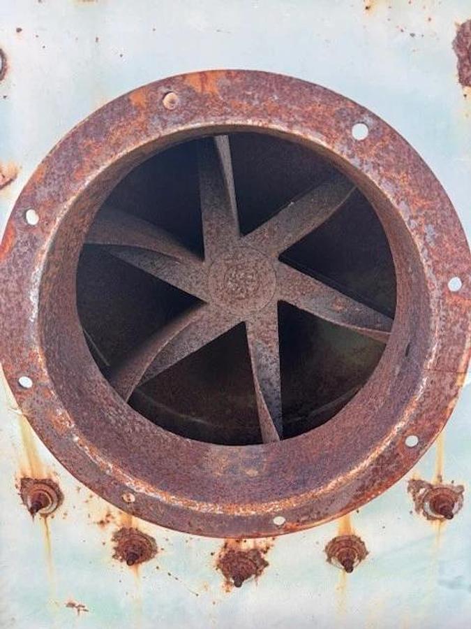 Used American Fan Co IE-13-MH, CCW Top Horizontal, Baldor 10Hp Motor @ 1770RPM, 575V