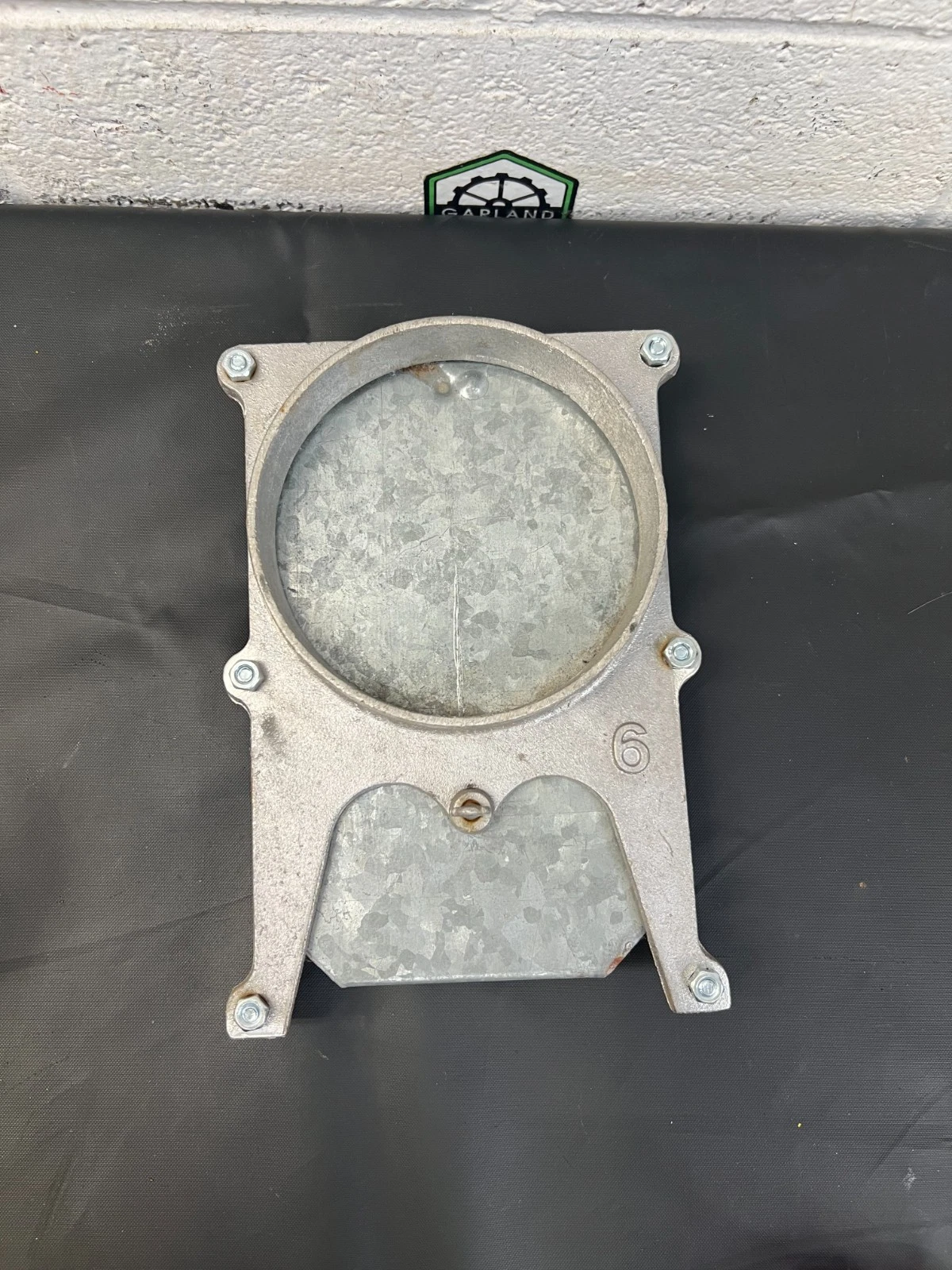 Used Manual Blast Gate Aluminum 6” Diameter Galvanized Steel Gate