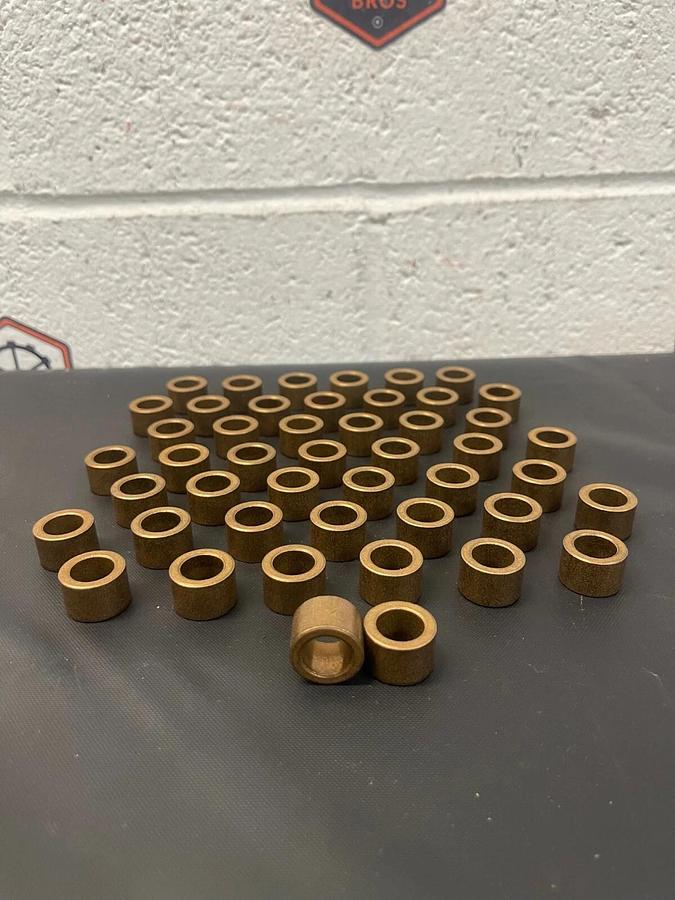 Bronze Bushings, 1/2” I.D. 3/4” O.D. 1/2” Length - Lot of 47