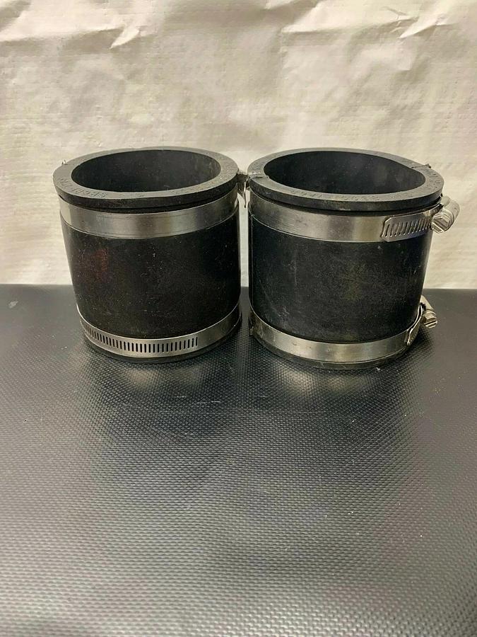 Used Fernco 1056-33 Flexible Coupling 3x3” (Lot of 2)