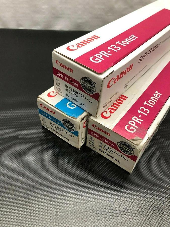 Used Canon GPR-13 Toner -  Lot of 3 -  2 Magenta and 1 Cyan