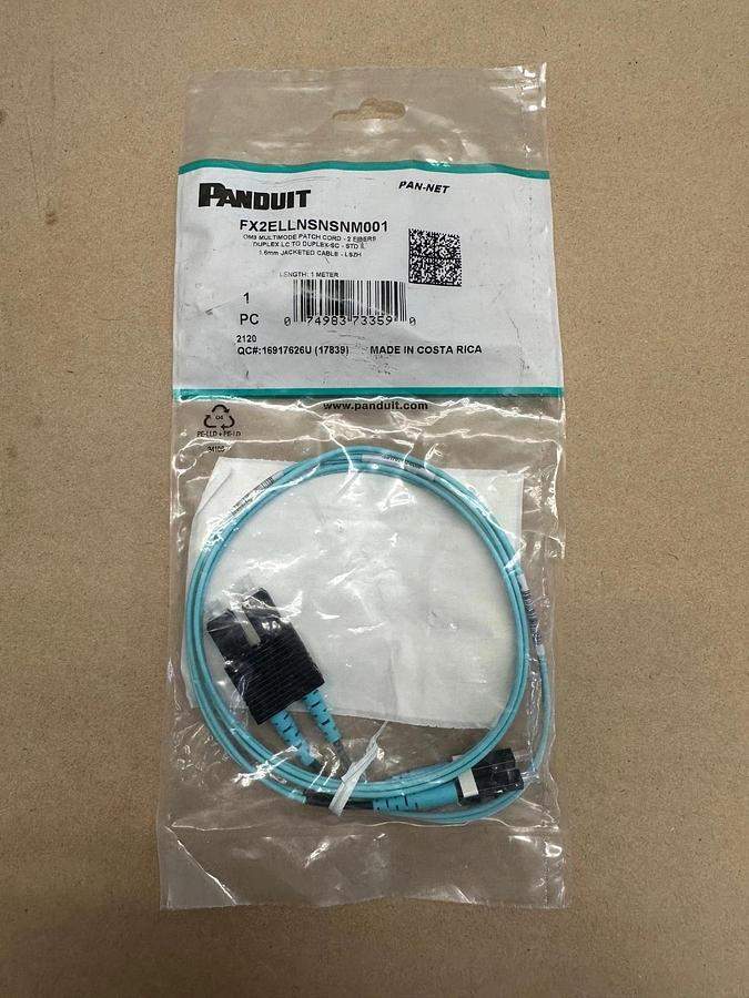 Panduit FX2ELLNSNSNM001 OM3 Multimode Patch Cord *FACTORY SEALED*