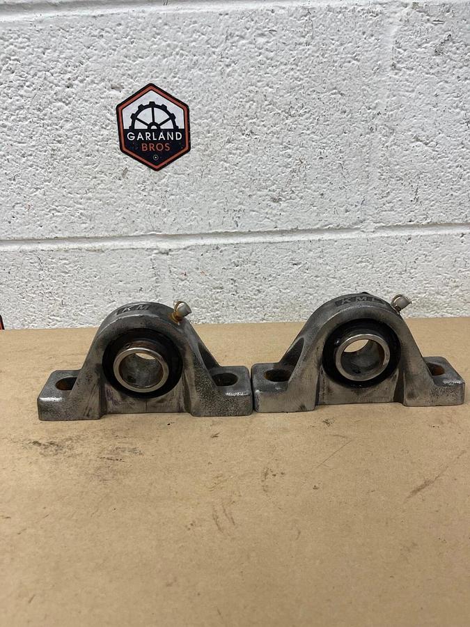 Used KML PE206 Pillow Block, w/ UC206-19 Bearings - Lot of 2