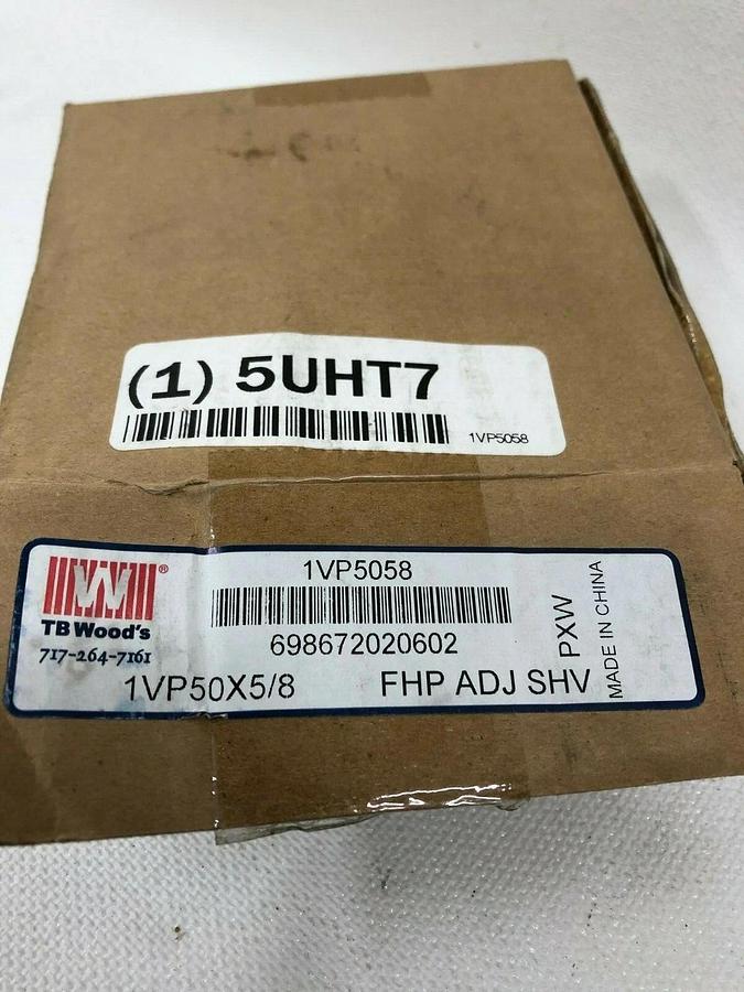 Used TB Wood's 1VP5058 5/8” Fixed Bore 1 Grover Variable Pitch Pully