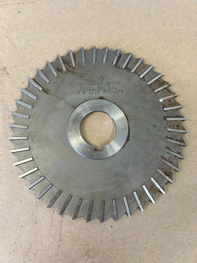 Used Cleveland Twist 6x3/16x1-1/4 Milling Cutter w/ 42 Teeth