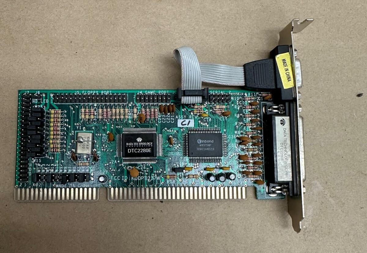 Used Data Technology Corp. DTC2280E Hard Disk Floppy Controller