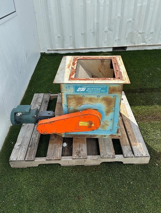 Used Bunting Magnetics 948336-1-02 Magnetic Drum Separator, w/ 1Hp, 1725RPM Motor