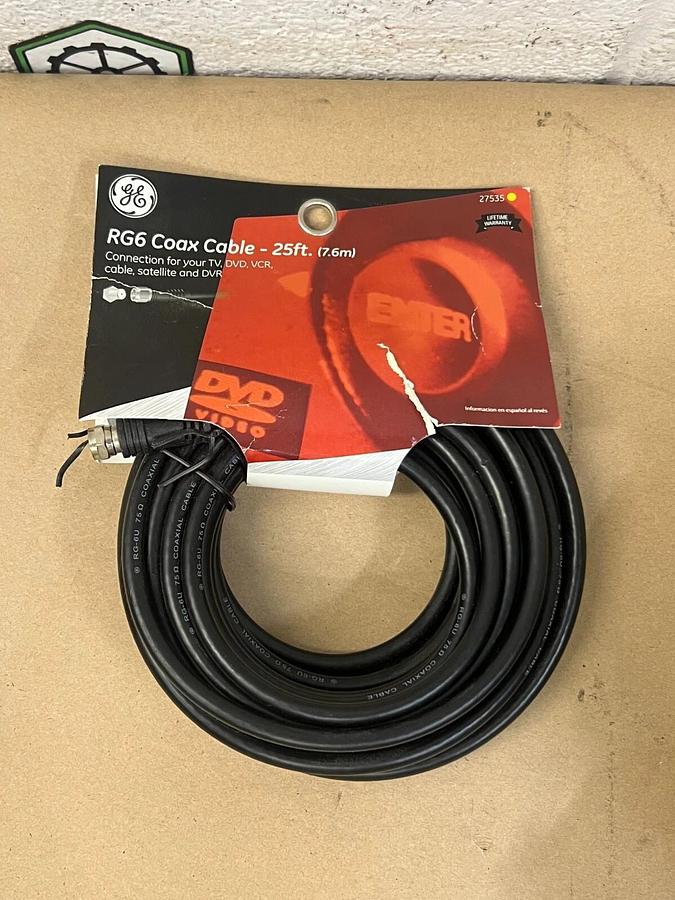 Used GE RG6 Coax Cable, 25ft.
