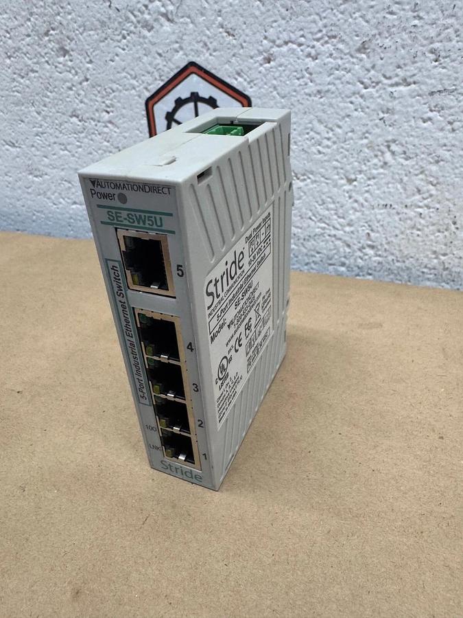 Used Stride SE-SW5U 5 Port Ethernet Switch, 70 mA @ 30 VDC