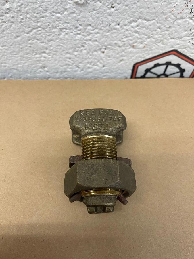 Used Burndy KS31 Split Bolt, 350 Run, 1/0-350 Tap - Lot of 4