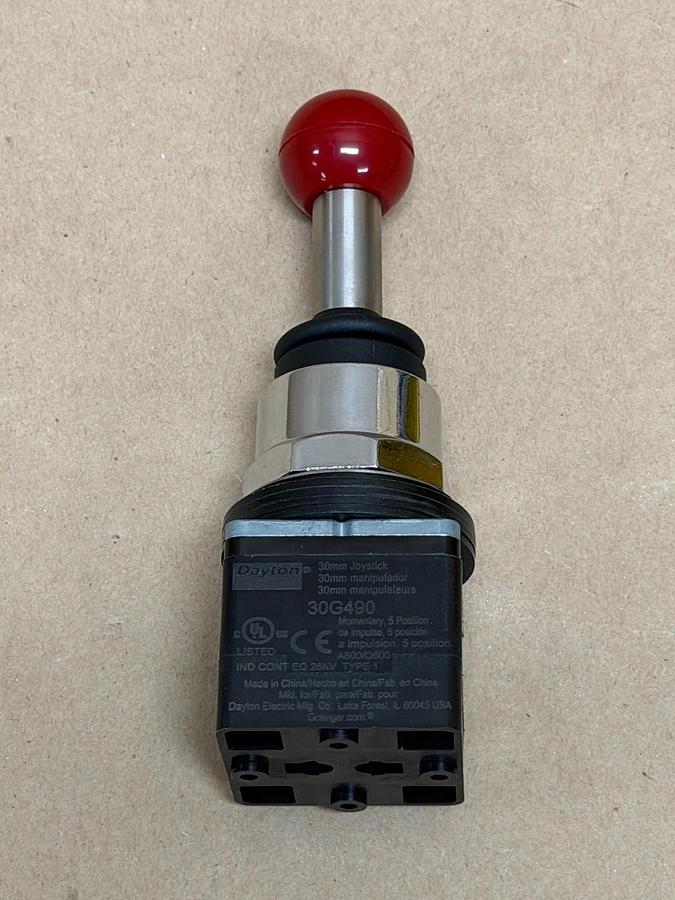 Used Dayton 30G490 30mm Joystick, Momentary, 5 Position