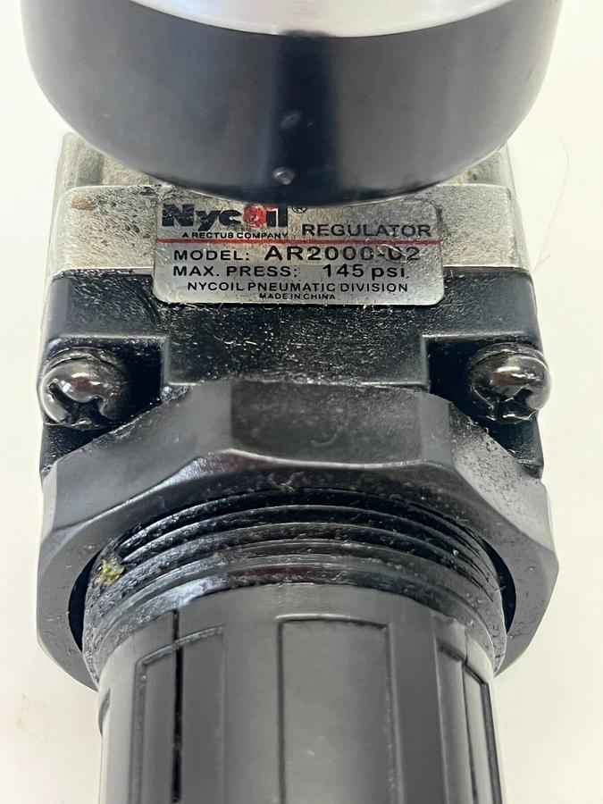 Used Nycoil AR2000-02 145 PSI Air Regulator w/ Pressure Gauge