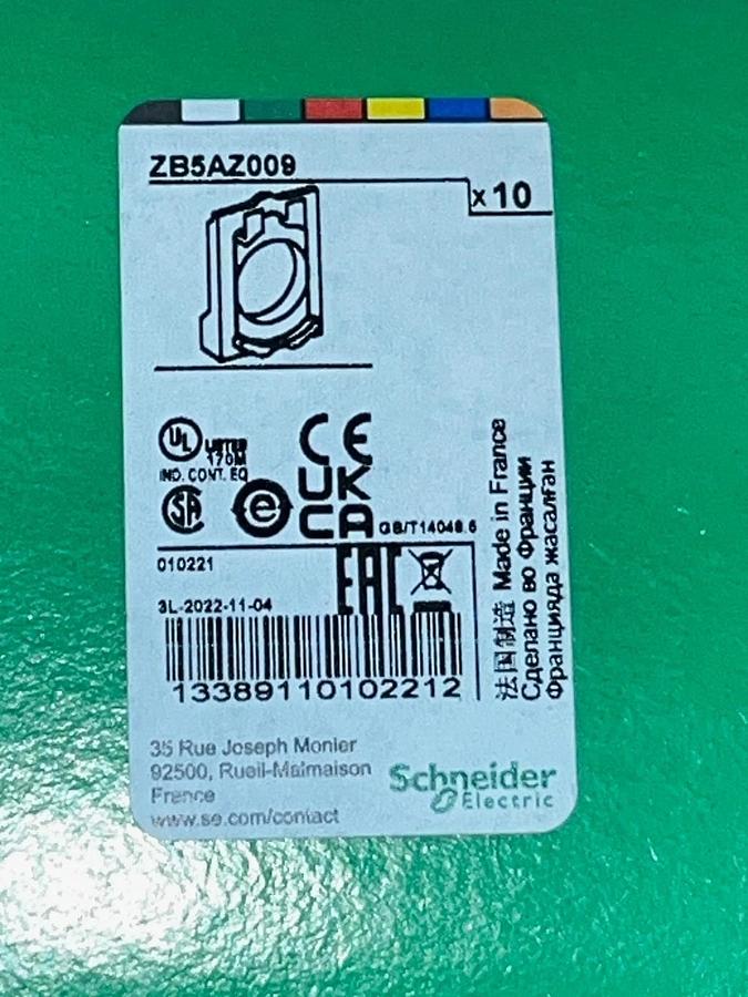 Used Schneider Electric ZB5AZ009 Pushbutton Mounting Collar (Qty 10) *NEW*
