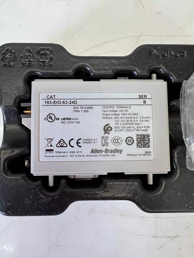 Used Allen Bradley 193-EIO-63-24D E300/E200 24VDC Control Module
