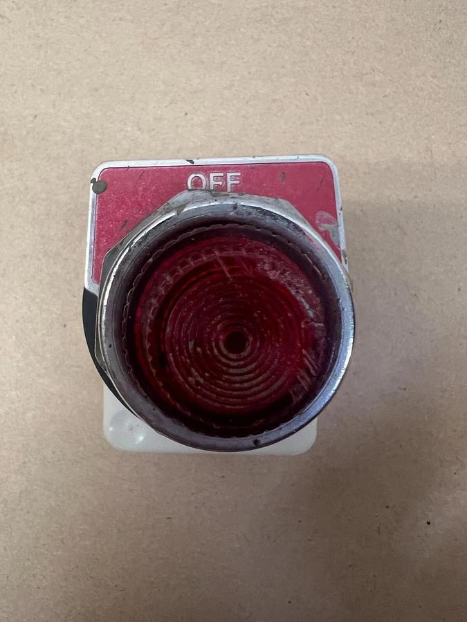 Used Square D 9001 Ser. H Red Off Button