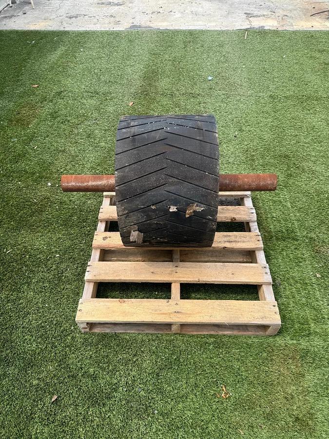 Used Industrial Conveyor Rollers 14.5”x22” Rubber Topped Conveyor Drive Roller