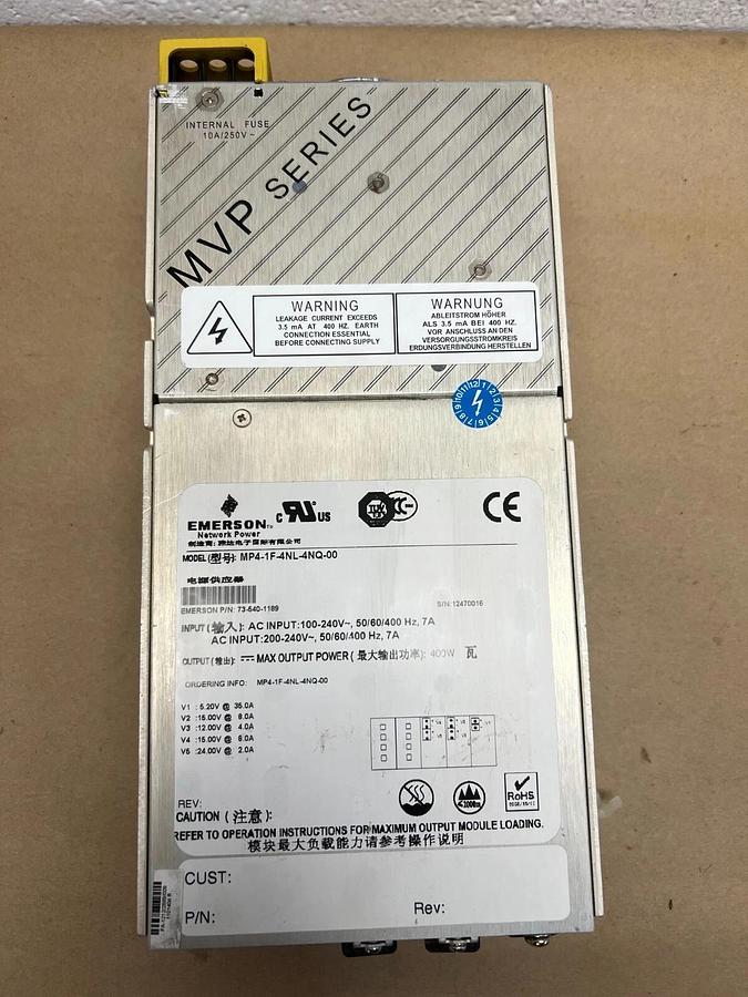 Used Emerson MP4-1F-4NL-4NQ-00 MVP Series Internal Fuse