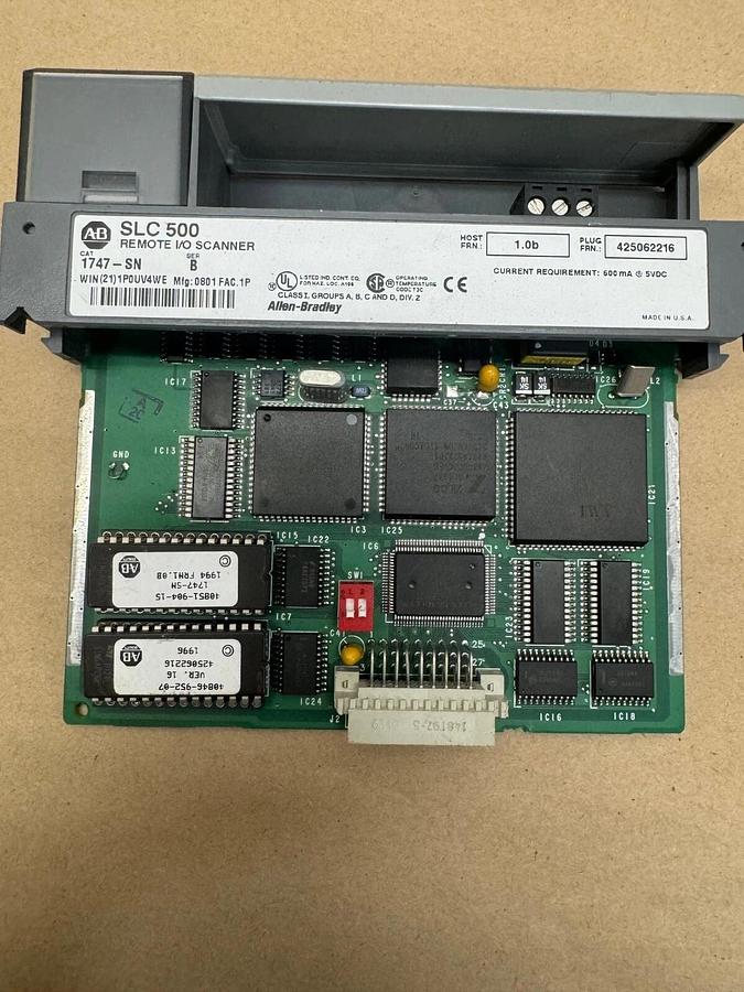 Used Allen Bradley 1747-SN Remote I/O Scanner SLC 500
