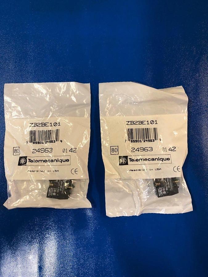 Used Telemecanique ZB2BE101 LOT of 2
