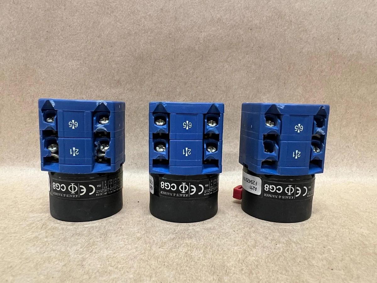 Used Kraus & Naimer CG8 Rotary Selector Switch - Lot of 3