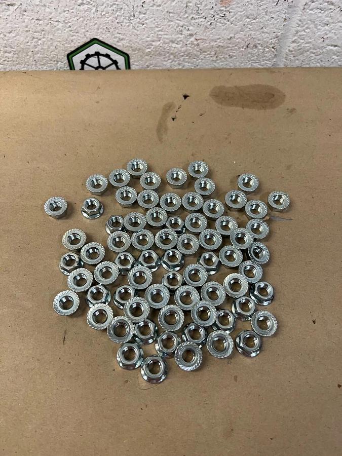 Stainless Steel Hex Flange Lock Nut - Lot of 70