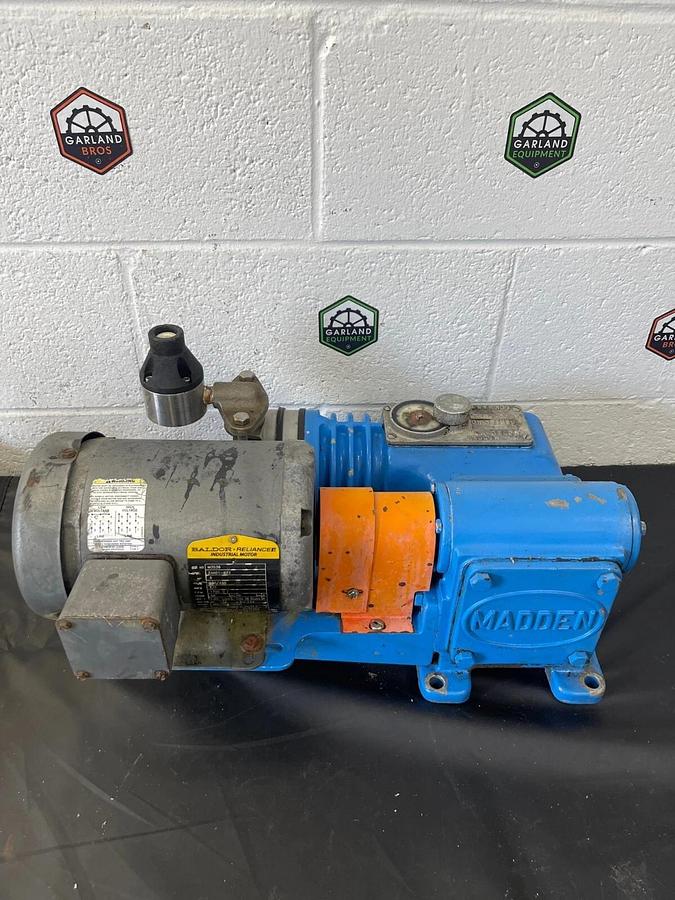 Used Madden MF160C Diaphragm Metering Pump w/ Baldor Electric Motor 0.5 HP