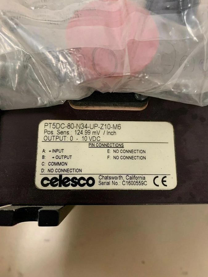 Celesco PT5DC-80-N34-UP-Z10-M6 Transducer