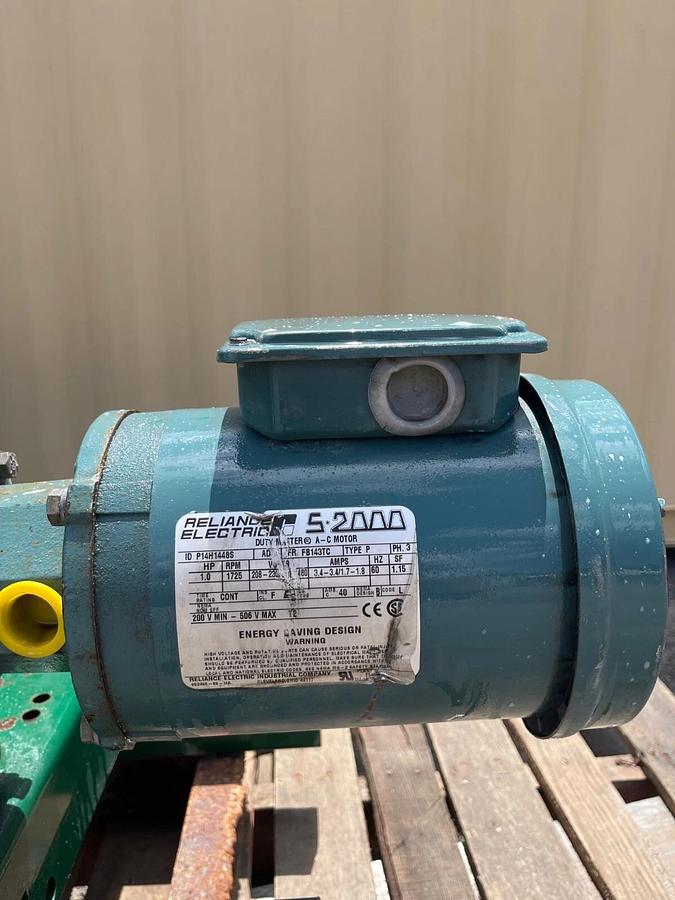 Used Reliance Electric P14H1448S Duty Master A-C Motor w/ Dodge Tigear Gear Reducer