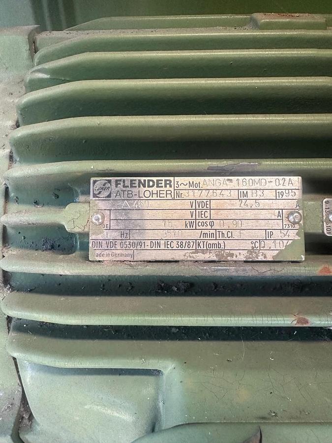 Used AUTEFA 13355 Up Blast CCW 360, 15KW @ 3510 RPM, 460V