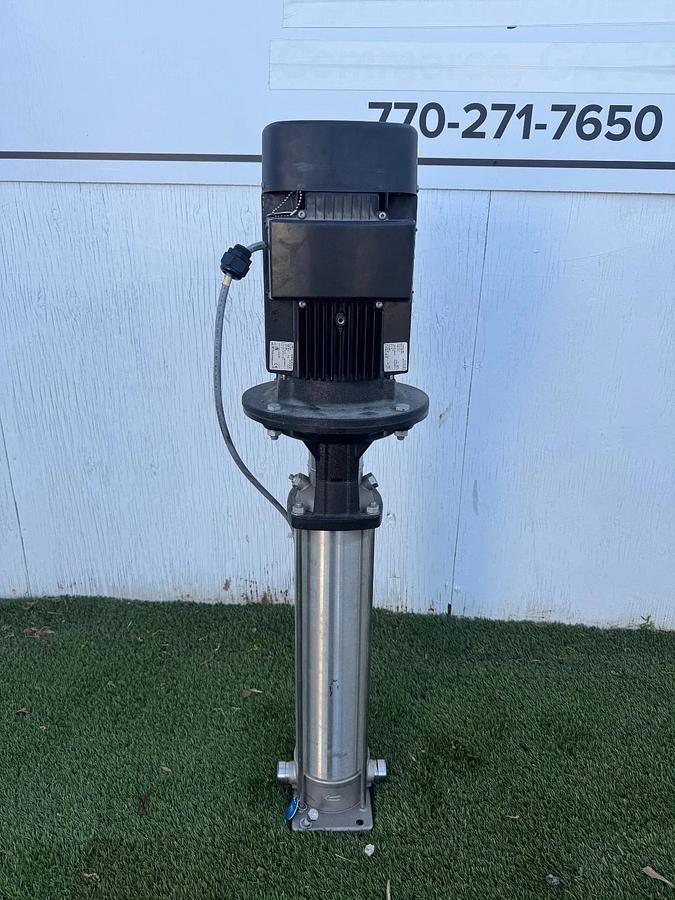 Used Grundfos CRN5-20E-P-H-E-HQQK, 7.5Hp Motor @ 3526RPM, CCW Booster Pump, 30 GPM