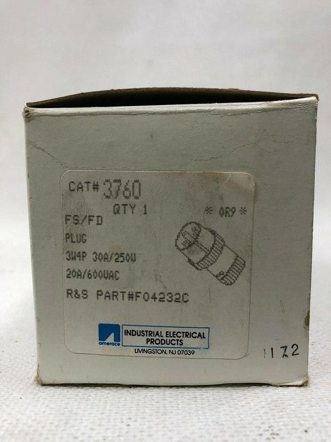 Used Russellstoll 3730 Male Pin and Sleeve Plug