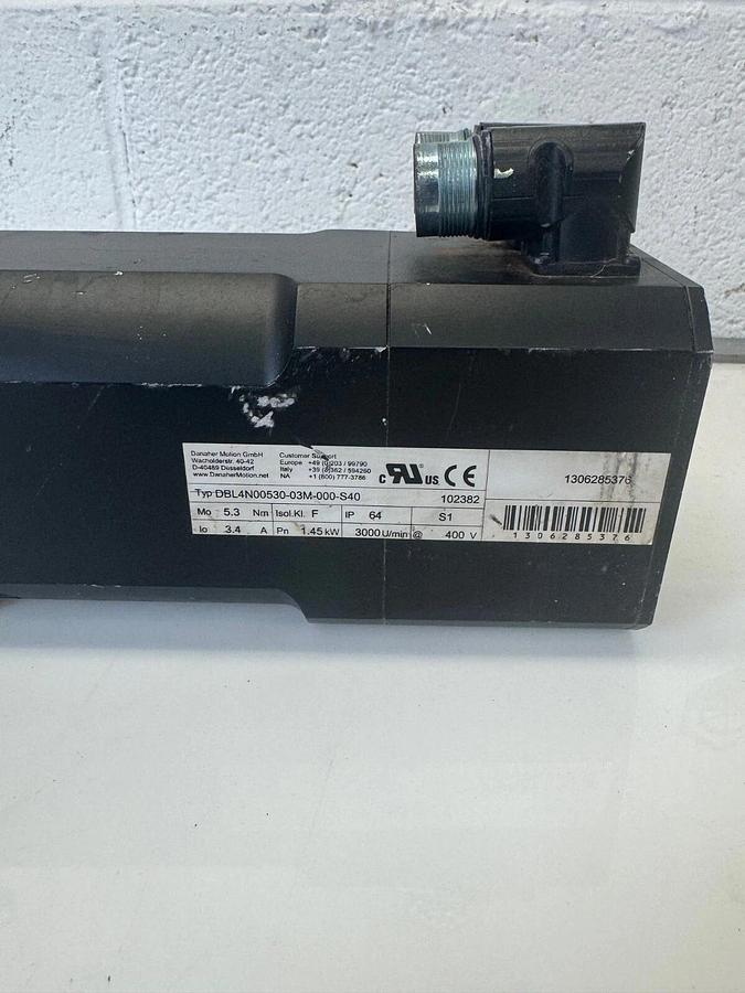 Used Danaher DBL4N00530-03M-000-S40 Servo Motor, w/ Neugart PLS 90