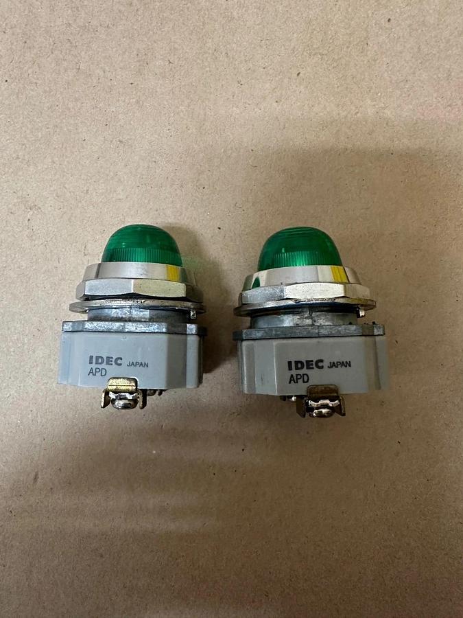 Used IDEC APD Green Pilot Light - Lot of 2