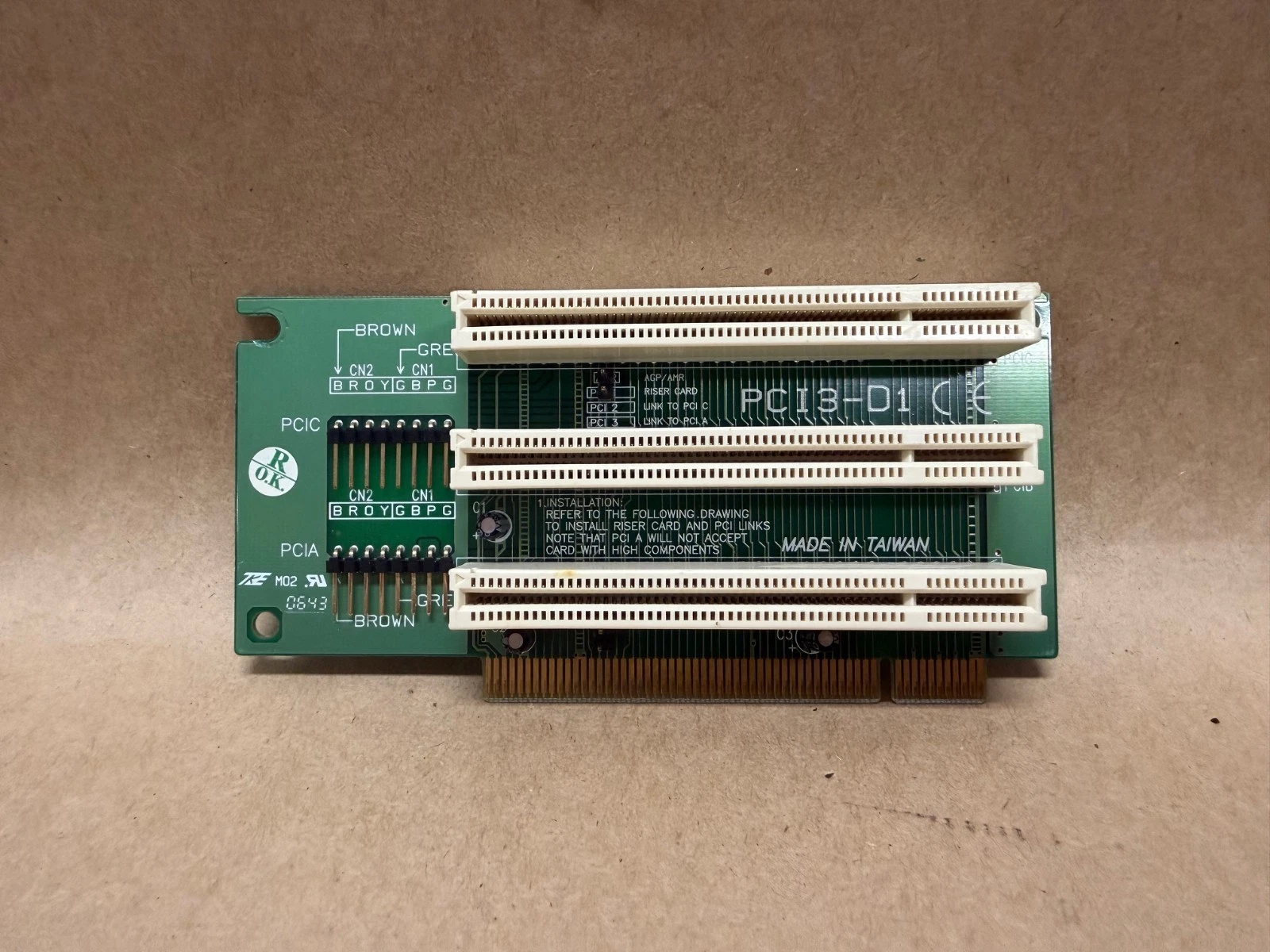 Used 3 Slot PCI3-D1 PCI Riser Card Module Board