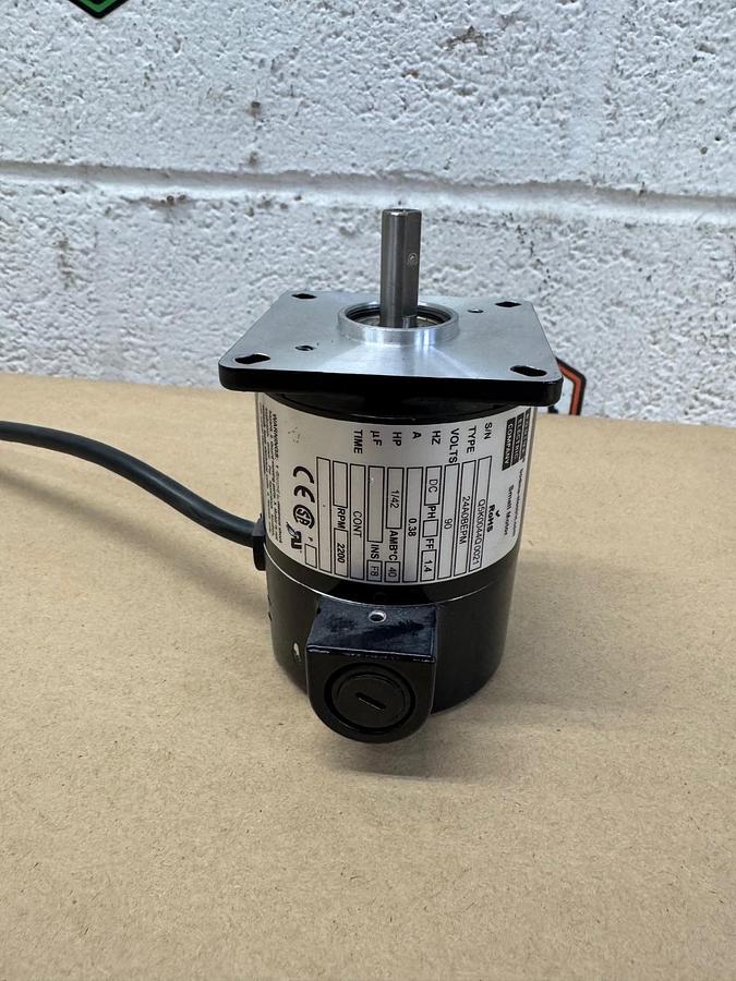Used Bodine 24A0BEPM DC Motor, 90V, 1/42Hp, 0.38A, 2200RPM