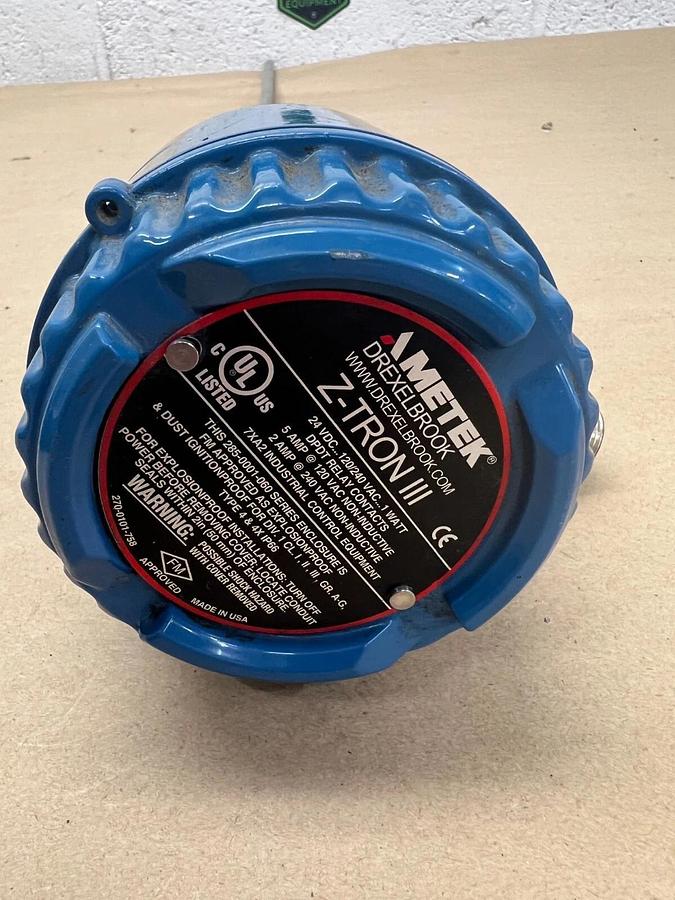 Used Ametek Z-TRON III 24VDC, 120/240 VAC Level Control Sensor Module Explosion Proof