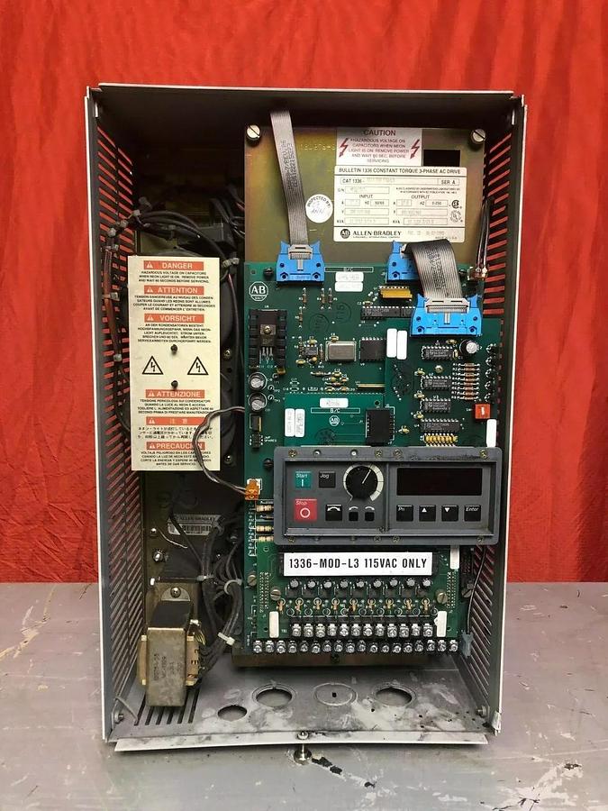 Used Allen Bradley 1336-BO1O-EAD-FA2-L3 Adjustable Frequency AC Drive, Series A