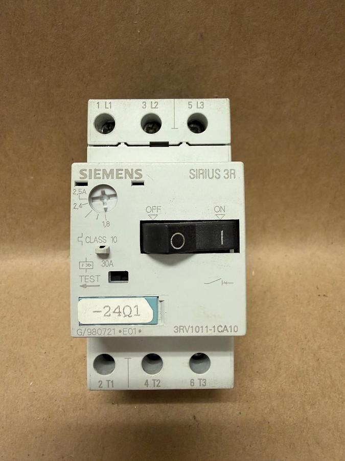 Used Siemens 3RV1011-1CA10 Motor Protection Switch