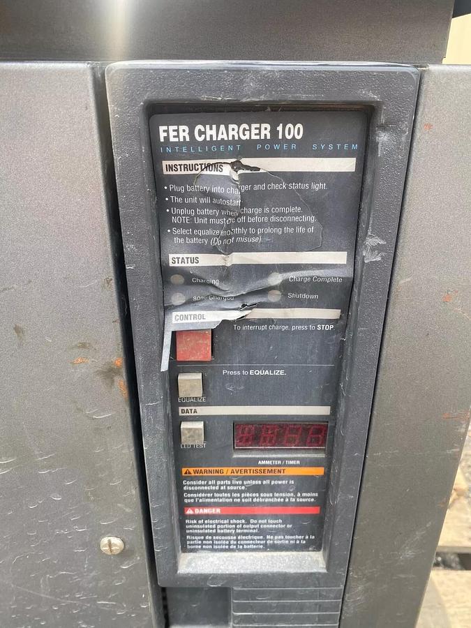 Used GNB Industrial Battery Co. FER100 18-750 S1 Battery Charger, 36VDC