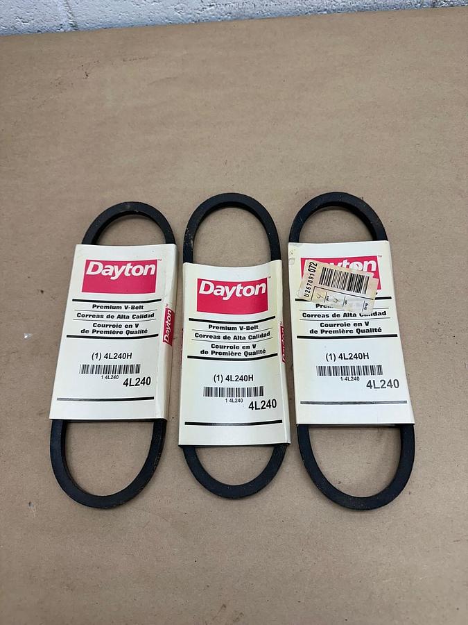 Used Dayton 4L240H V-Belt *NEW* Lot of 3