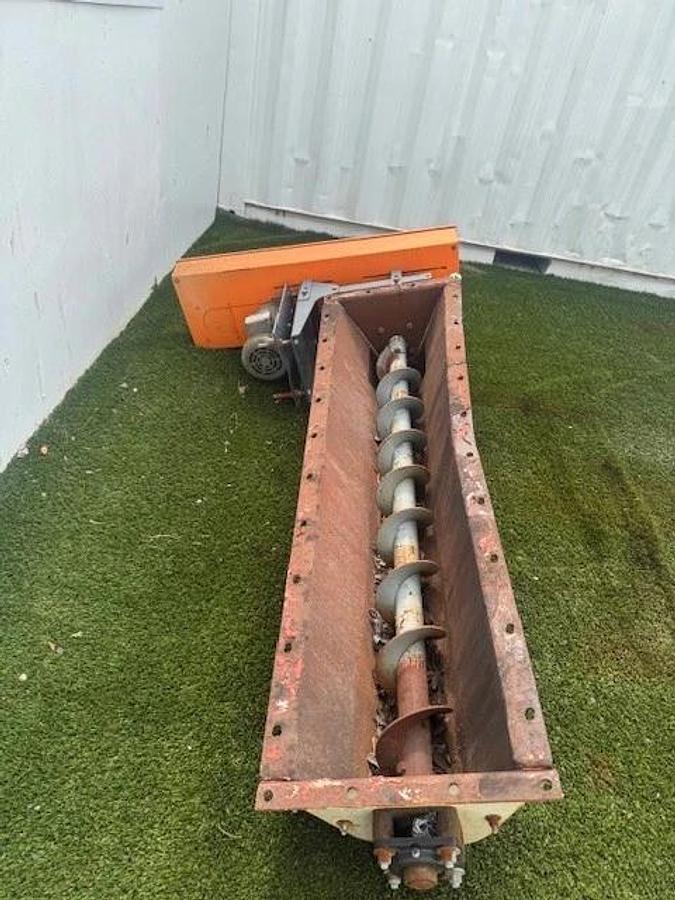 Used Industrial Screw Auger/ Conveyor 60" Long, Falk 5107 J25 7, Baldor CM35461