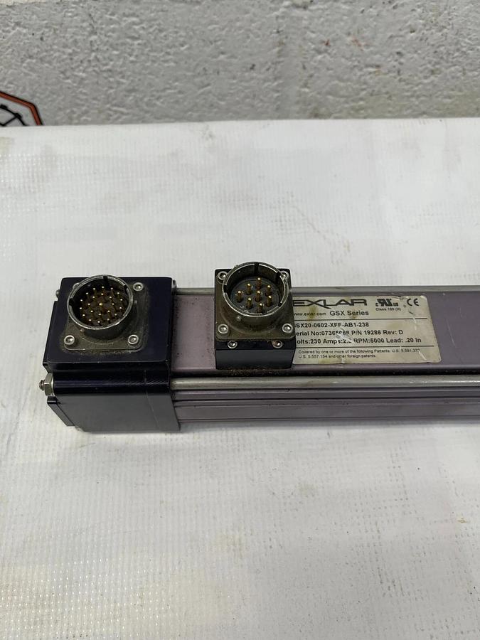 Used Exlar GSX20-0602-XFF-AB1-238, GSX Series, Servo Motor Actuator 230V 2.5A 5000RPM